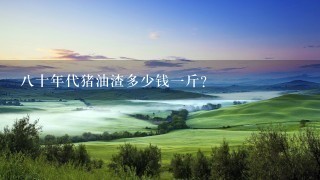 8十年代豬油渣多少錢1斤？